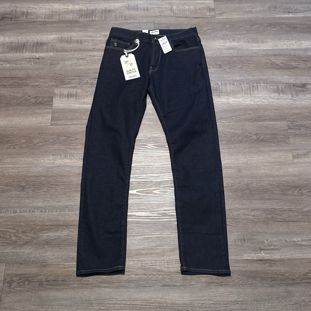NEW Todd Snyder Men's Size 30x32 Slim Fit Stretch Indigo Rinse Wash Denim Jeans